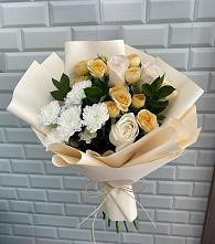 Букет цветов из:  Розы и Хризантемы в Рудне Воронежской области