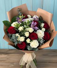 Букет цветов из:  Розы и Альстромерии в Рудне Воронежской области