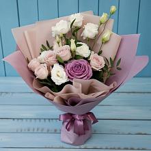 Букет цветов из:  Розы и Лизиантусы #REPLACE_PRED# Рудне Воронежской области
