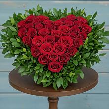 Цветочная композиция из Розы в виде сердца в Рудне Воронежской области