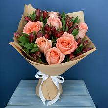 Букет цветов из:  Розы и Альстромерии #REPLACE_PRED# Рудне Воронежской области
