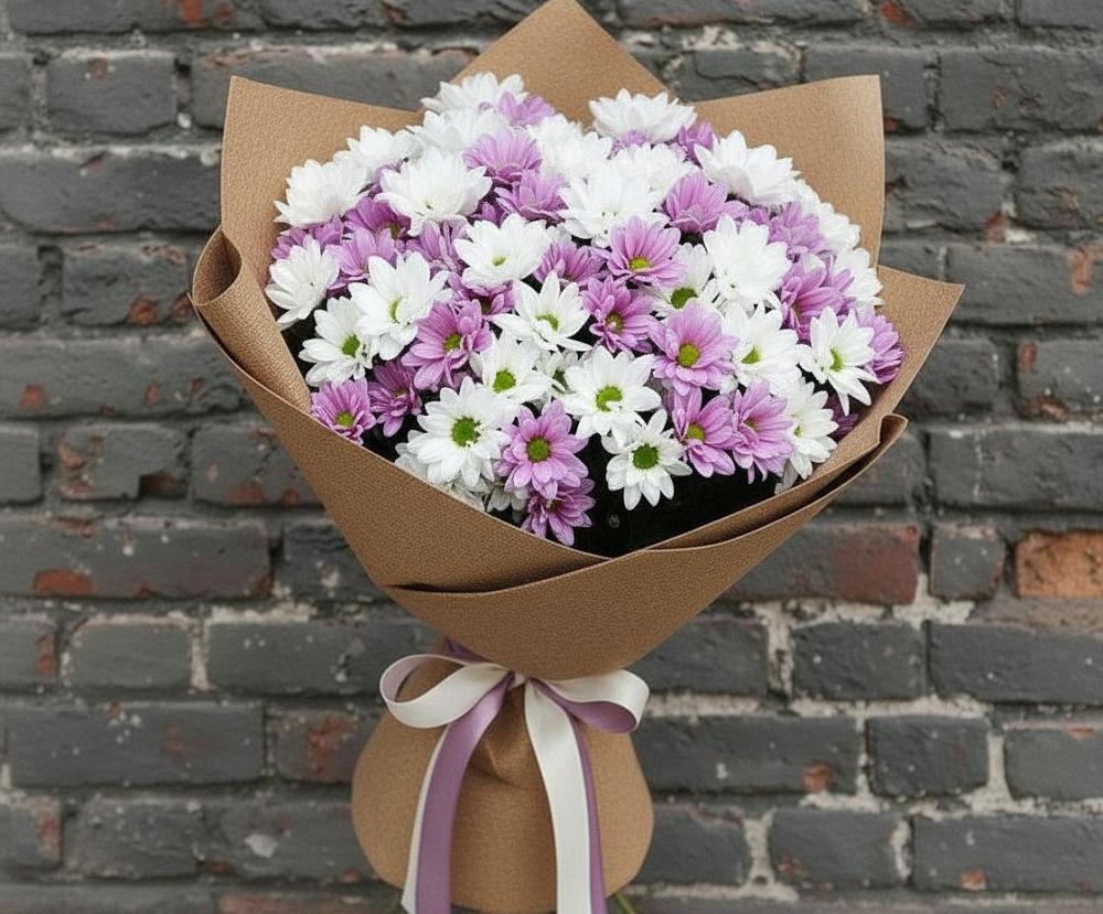 Букет цветов из: Хризантемы в Рудне Воронежской области