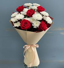 Букет цветов из:  Розы и Хризантемы в Рудне Воронежской области
