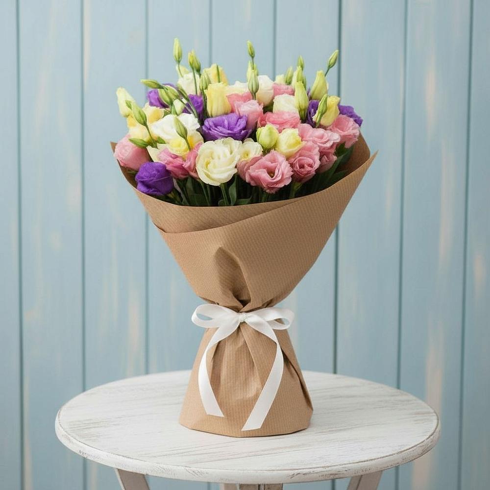 Букет цветов из: Лизиантусы в Рудне Воронежской области