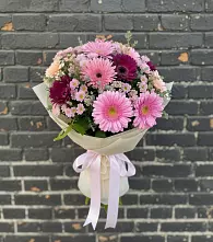Букет цветов из:  Герберы и Хризантемы в Рудне Воронежской области