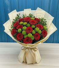 Букет цветов из:  Розы и Хризантемы в Рудне Воронежской области