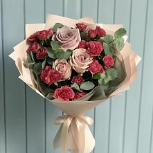 Букет цветов из:  Гвоздики и Розы в Рудне Воронежской области