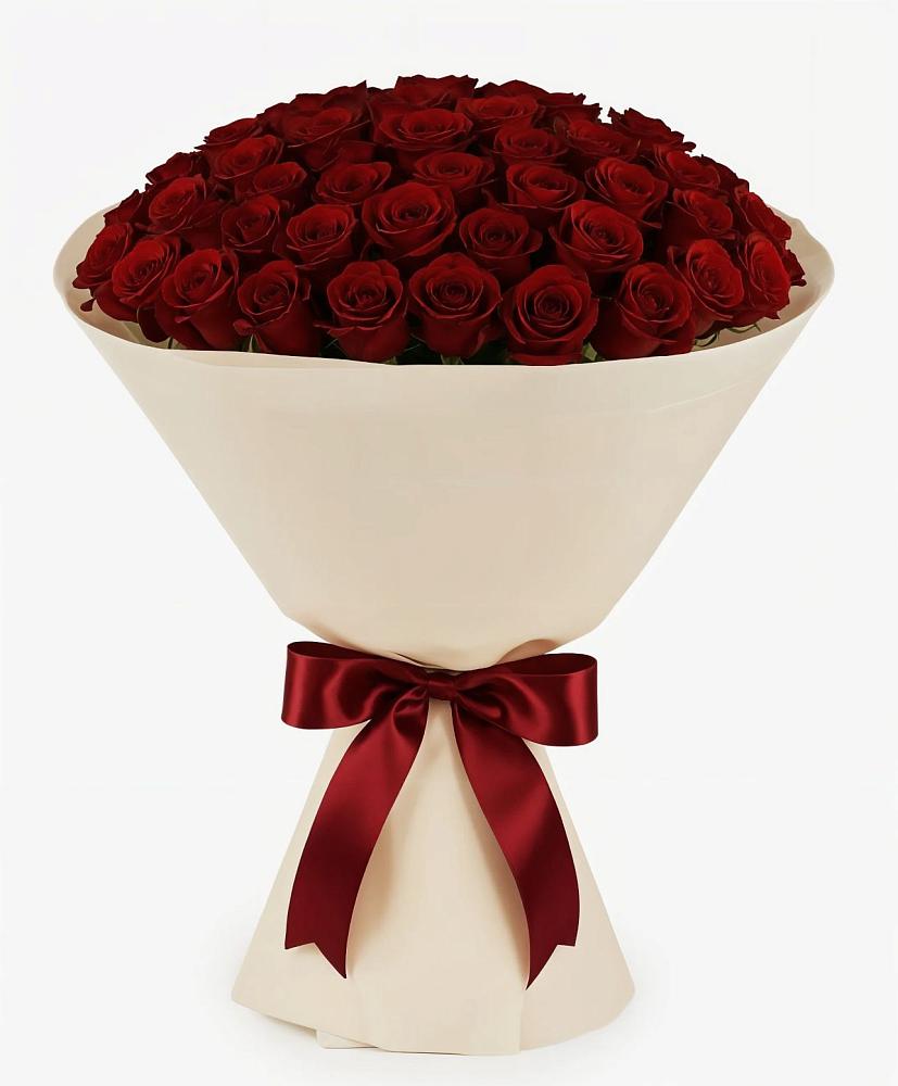 Букет 101 Бордовая роза Блэк Бакарра в Рудне Воронежской области