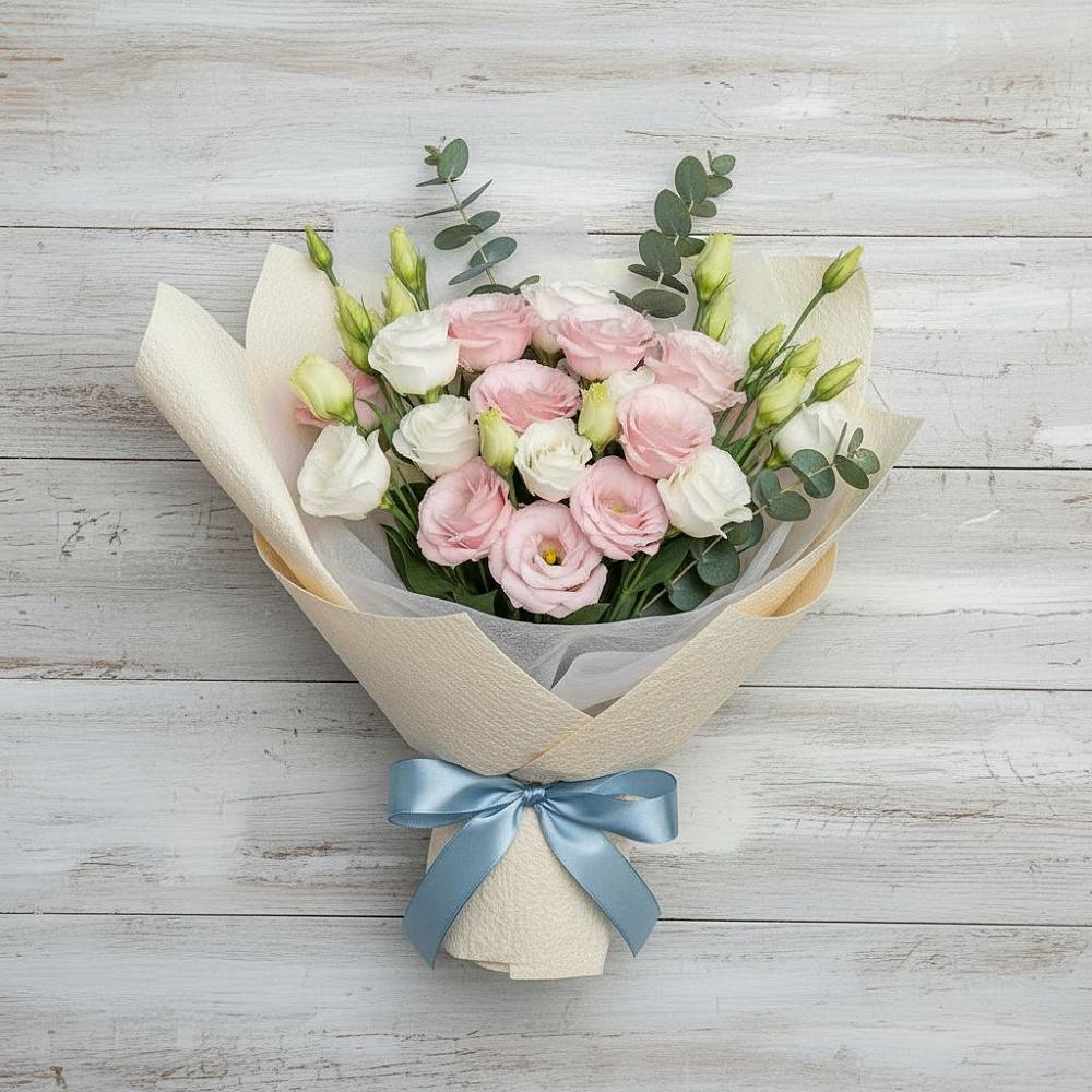 Букет цветов из: Лизиантусы в Рудне Воронежской области